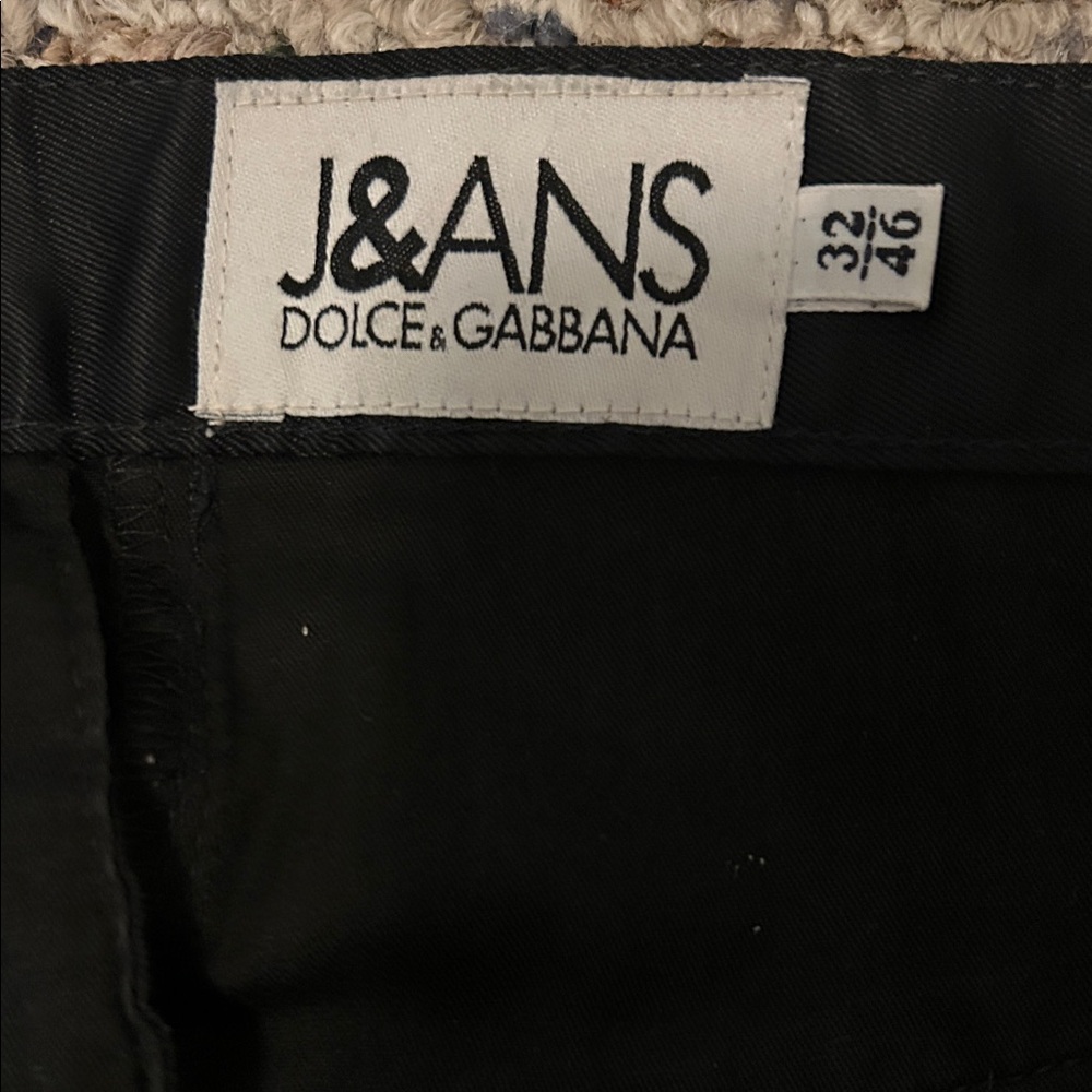 Dolce & Gabbana Men's Black ‘Jeans’ J&ans.